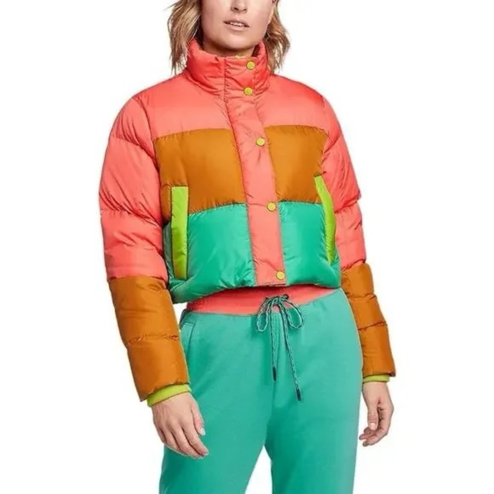 Eddie Bauer Neon Orange and Yellow Jacket
